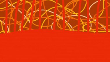 Bu, kıvrımlı bir elin hareketli grafik animasyonudur. Soyut karalama dalgalı afiş döngüsü üzerine çizilmiş.