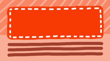 Bu turuncu pembe kıvrımlı el hareketli grafik bir animasyon soyut dikdörtgen çerçeve çerçeve çizgi desen döngü üzerine