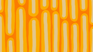 Bu turuncu sarı kıvrımlı el hareketli grafik bir animasyon. Soyut dikey çizgi deseni döngüye çizilmiş.