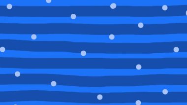 Bu mavi beyaz kıvrımlı el hareketli bir animasyon yatay çizgi noktalı döngü üzerine nokta desen arkaplan