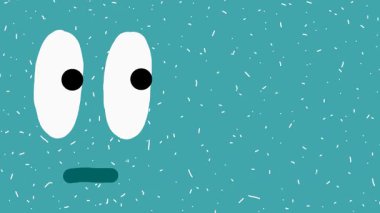 Bu, kıvrımlı bir elin hareket grafik animasyonu yan göz nötr yüz grunge doku döngüsü