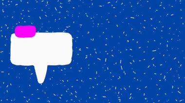 Bu, kıvrımlı bir el çizimi konuşma baloncuğu dokusunun döngüdeki hareketli grafik animasyonudur.