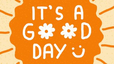 Bu, kıvrımlı bir elin hareketli bir animasyonu. Çiçek açan arka planda güzel bir gün.