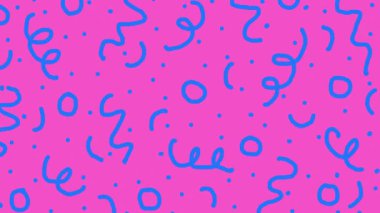 Bu, kıvrımlı bir elin hareketli grafik animasyonu. Soyut karalama çizgileri döngü üzerine noktalı desen arkaplanı.