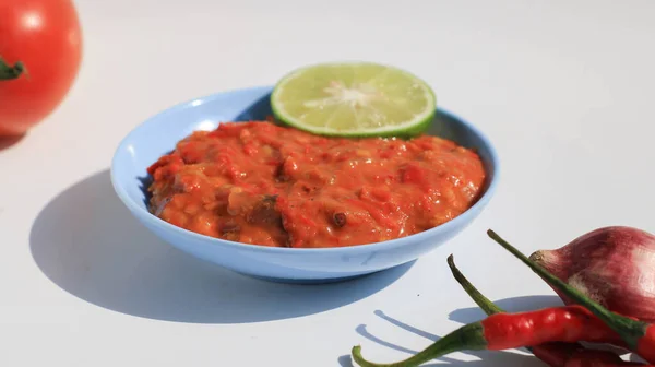 spicy chili sauce with chili paste. sambal