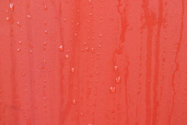 Kapky Vody Oranžovém Pozadí — Stock fotografie