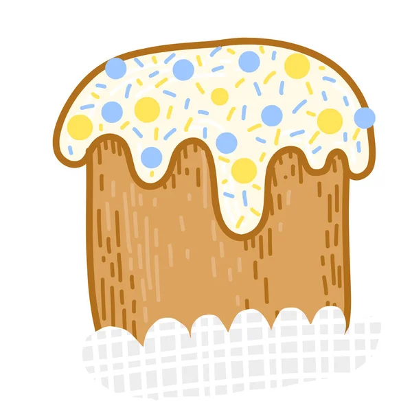 Пасхальний Торт Запечений Хліб Свято — стоковий вектор