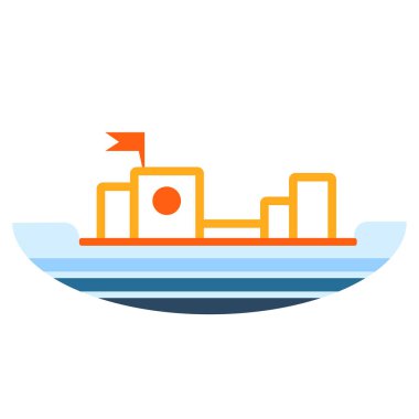 Sevimli Çocuklar Stili Tekne Vektörü İllüzyonu - Yaratıcı Projeleriniz İçin Mükemmel