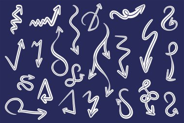 El yapımı oklar. İş ve eğitim için ok tasarımı taslağı. Vektör Ayarları