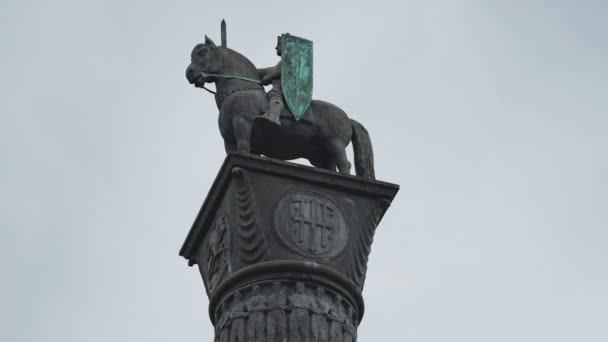 Sagasoyla Statue Von Wilhelm Rasmussen Hochwertiges Filmmaterial — Stockvideo