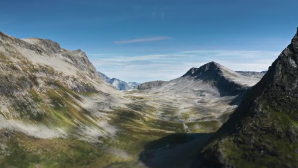 Αεροφωτογραφία Της Ορεινής Κοιλάδας Υψηλής Ποιότητας Πλάνα — Αρχείο Βίντεο