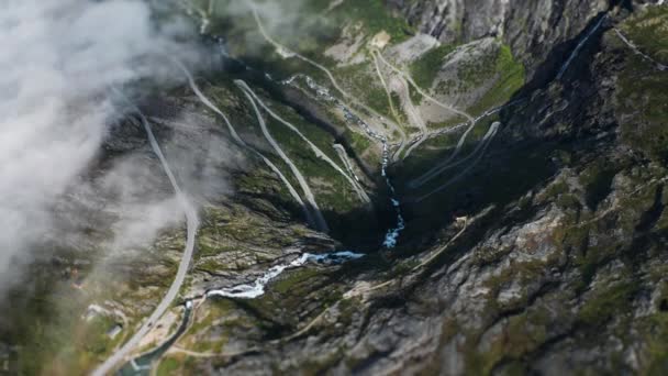 Trollstigen Górskiej Drogi Wysokiej Jakości Materiał — Wideo stockowe