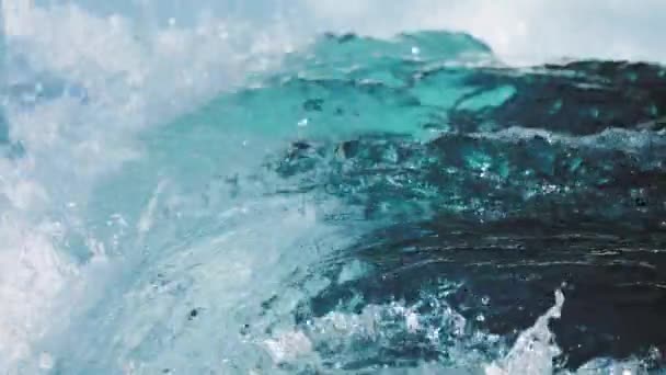 Slow Motion Shot Transparent Clean Whirling Water Close Loop High — Stock Video