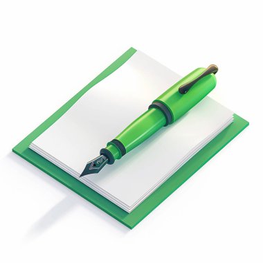 Beyaz arkaplanda izole edilmiş dolmakalem illüstrasyonu