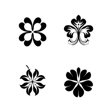  Güzellik Vektörü çiçek tasarımı Şablon çiçek deseni simgesi