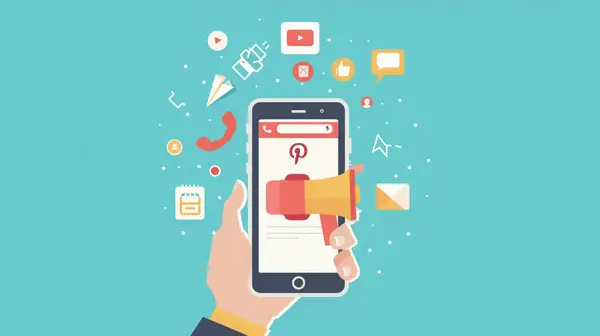 Sosyal medya ikonlarıyla akıllı telefon. Düz biçimli vektör illüstrasyonu.