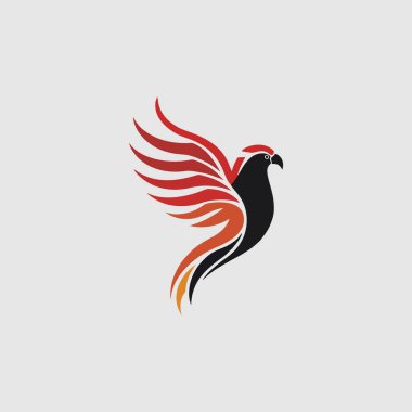 Falcon Eagle Bird Logo Şablon vektör ikonu tasarımı. Yaratıcı Kuş Logosu