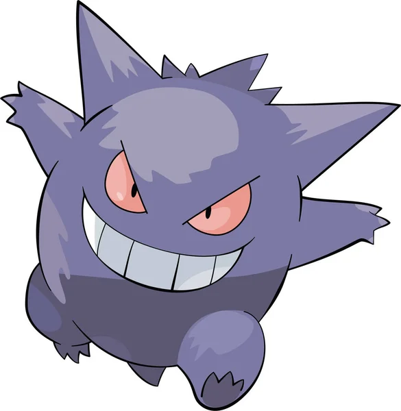 stock vector Gengar pokemon anime vector illustration