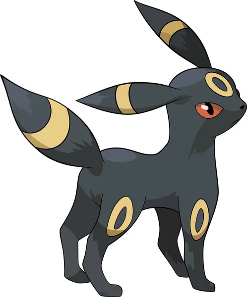 Umbreon Pokemon Anime Vector Illustration — 스톡 벡터