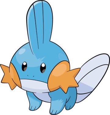 Mudkip pokemon anime vektör çizimi