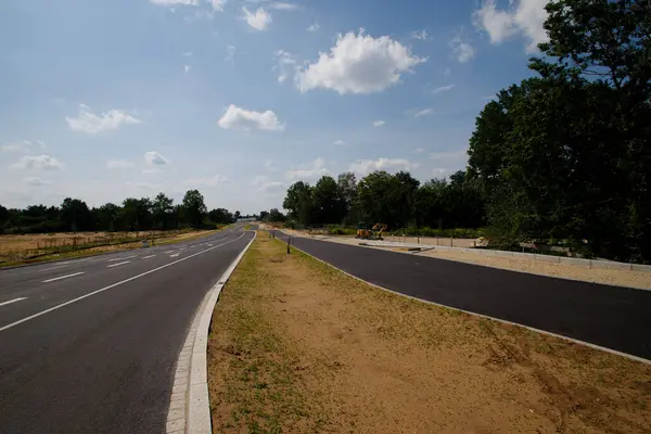 stock image Access road for new technical university nuremberg.