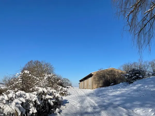Treuchtlingen Germania Inverno Con Neve Paesaggio Invernale — Foto Stock