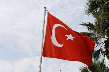 Çeviri Türkiye Bayrağı Rüzgarda