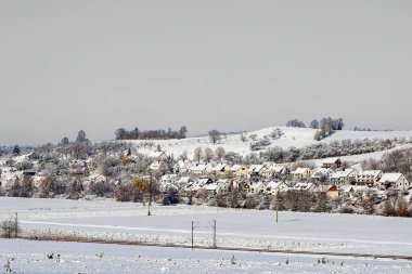 Bubenheim, Treuchtlingen, Bavyera, Almanya Kışın,