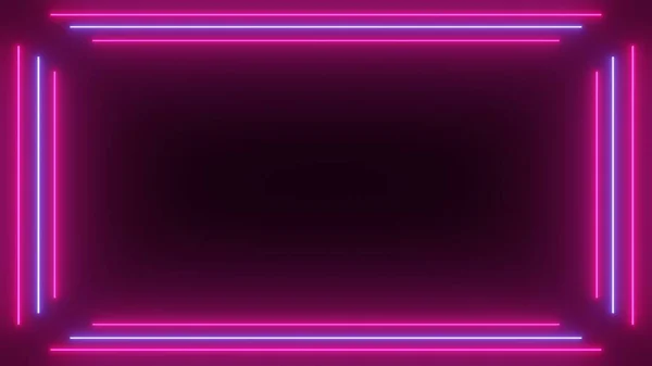 3D Rendering Neon Sci-fi Background