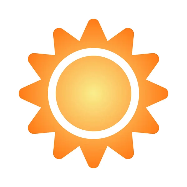 Cartoon Sun Isolated White Background Beach Summer Theme Sticker Illustration — Stock Photo, Image