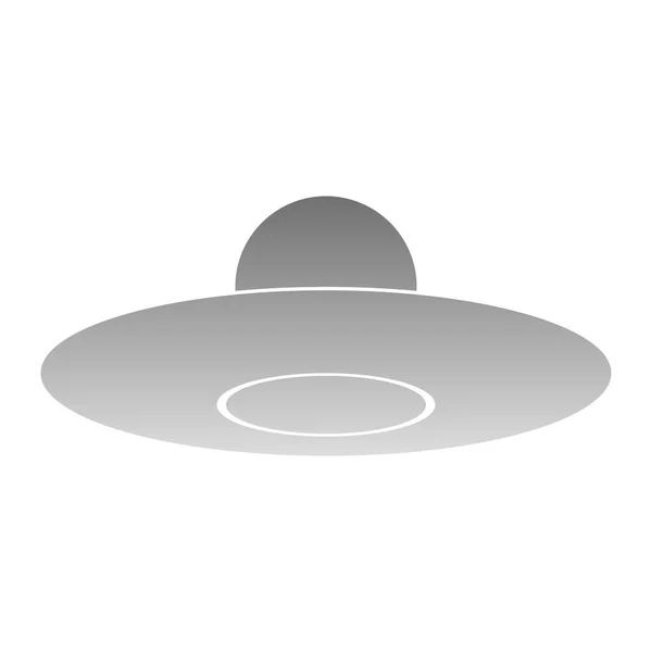 Мультфільм Ufo Ізольований Білому Тлі Атмосфері Неба Наклейка Ілюстрація — стокове фото
