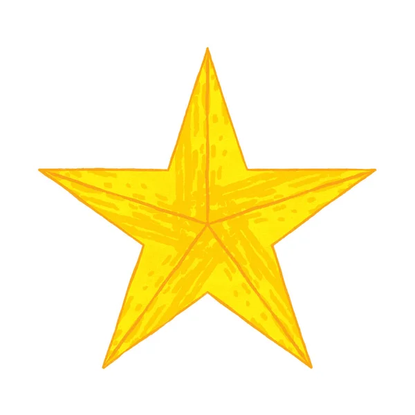 Tecknad Stjärna Isolerad Vit Bakgrund Himmel Atmosfär Tema Element Illustration — Stockfoto
