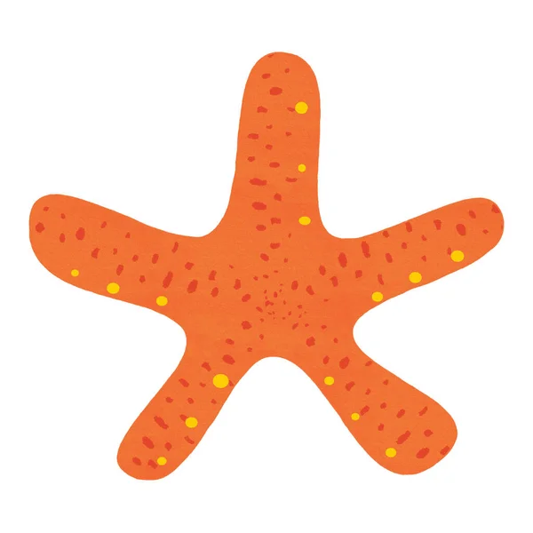 Uma Estrela Dos Desenhos Animados Isolada Fundo Branco Verão Tema — Fotografia de Stock