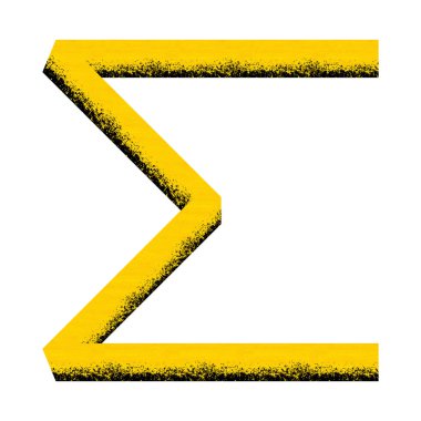 Beyaz arkaplanda izole edilmiş sarı soyut şekil, element illüstrasyon 5