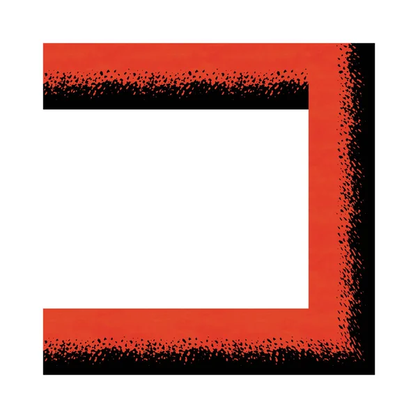 Forma Abstrata Vermelha Com Sombreamento Isolado Sobre Fundo Branco Ilustração — Fotografia de Stock