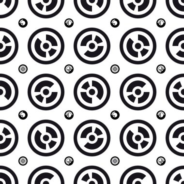 Soyut siyah-beyaz geometri şekli pürüzsüz desen arkaplanı, Vektör