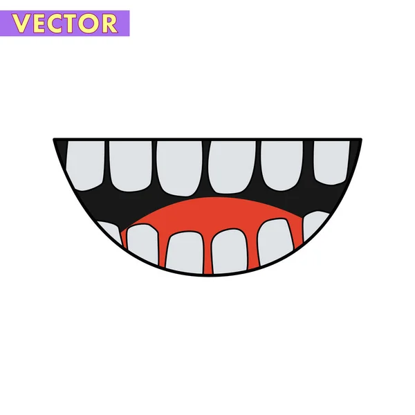 Een Glimlach Schattig Halloween Cartoon Thema Vector Geïsoleerd Witte Achtergrond — Stockvector