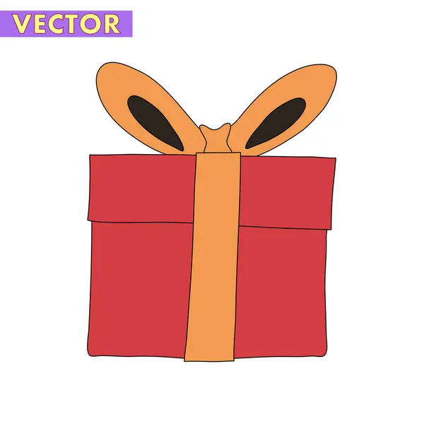 Vector Caja Regalo Navidad Aislado Sobre Fondo Blanco Concepto Navidad — Vector de stock