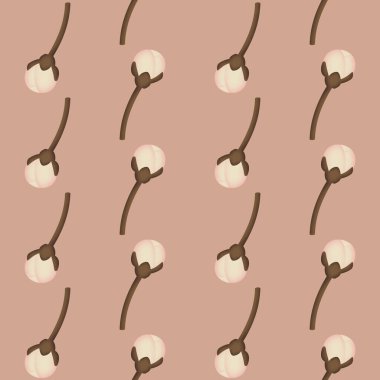 Kahverengi arka planda, el çizimi renk renk bahar çiçekleri kavramının kusursuz bir deseni, illüstrasyon.