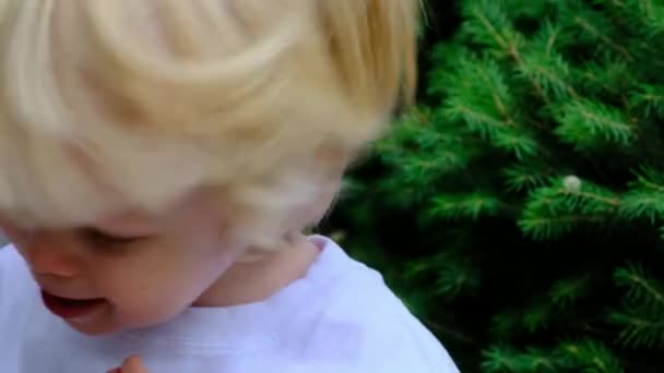 Copilul Își Scutură Capul Dezacord Criza Trei Ani Înregistrare Înaltă — Videoclip de stoc