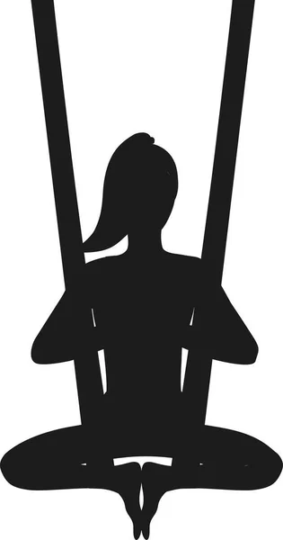 Κορίτσι Κάνει Γιόγκα Στις Αιώρες Ασκήσεις Τεντώματος Ανεστραμμένη Στάση Γιόγκα Διάνυσμα Αρχείου