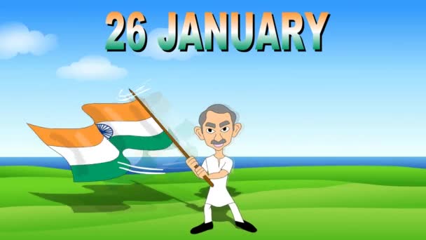 Днем Республики Января Индия — стоковое видео