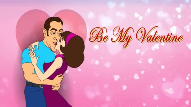 Buď Můj Valentýn Miluji Valentýn — Stock video