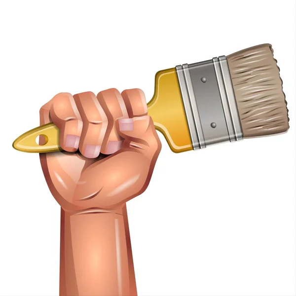International Labor Day Illustration Hand Paintbrush — Stock Photo, Image