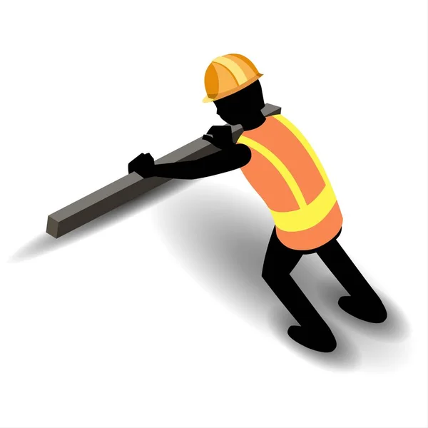 Trabalhador Construção Com Controle Deslizante — Fotografia de Stock