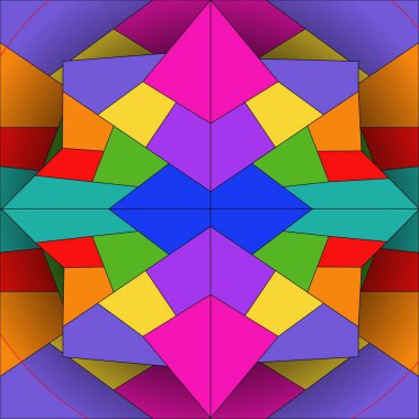 Renkli geometrik şekilli soyut bir arkaplan. vektör illüstrasyonu