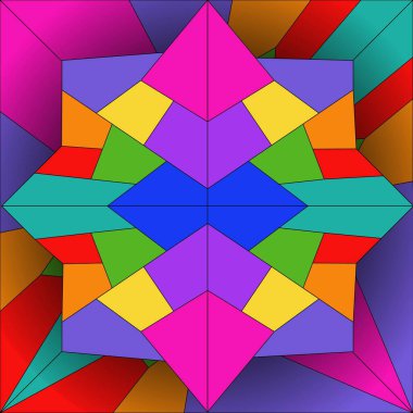 Renkli geometrik şekilli soyut bir arkaplan. vektör illüstrasyonu