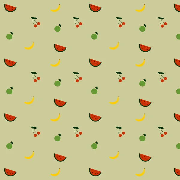 Seamless Pattern Fruits Summer Pattern — Stock Vector