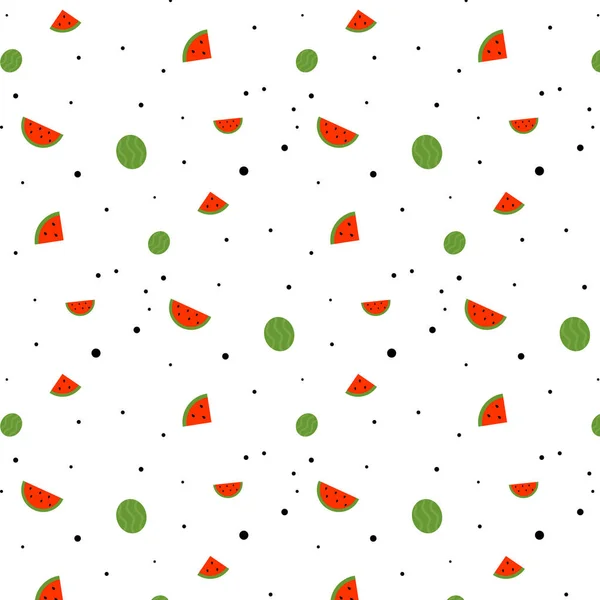 Seamless Pattern Watermelon — Stock Vector