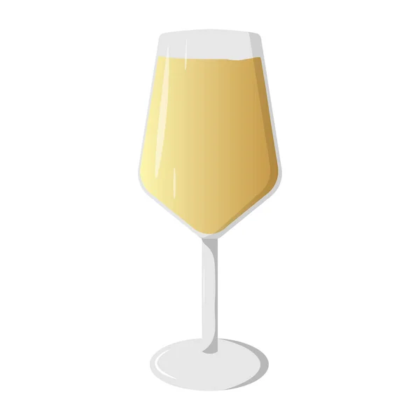 シャンパンのグラス 白ワイン — ストックベクタ